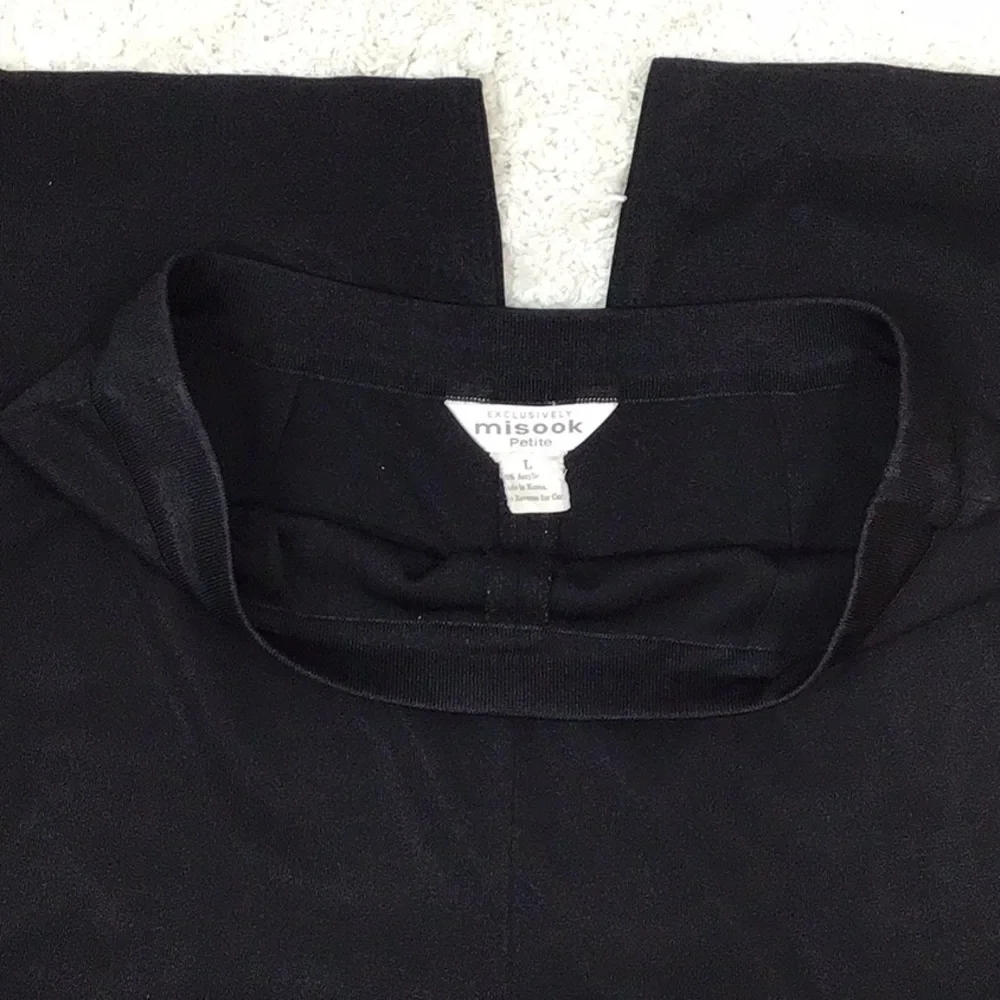 Misook black pull on stretch pants PL